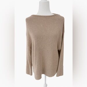 Zara Women's Beige Crew Neck Sweater